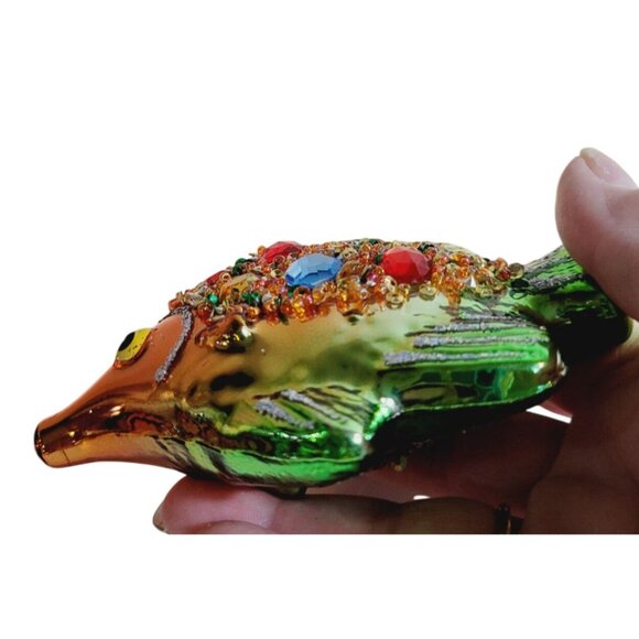 Vintage Figural Mercury Glass Christmas Tree Ornament Corral Reef Exotic Fish - Picture 3 of 8